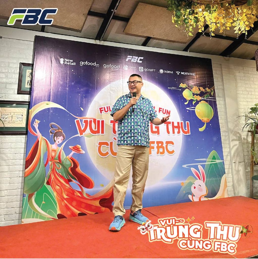 Anh Tạ Quang Trung - Tổng Giám đốc FBC Group phát biểu khai mạc buổi tiệc