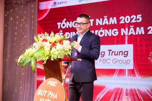 Anh Tạ Quang Trung - Tổng Giám Đốc FBC Group phát biểu trong buổi lễ